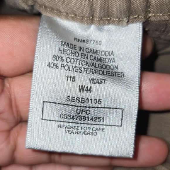 Savane Men's Dark Tan Cargo Utility 7"  Shorts Size 44 - Picture 8 of 9